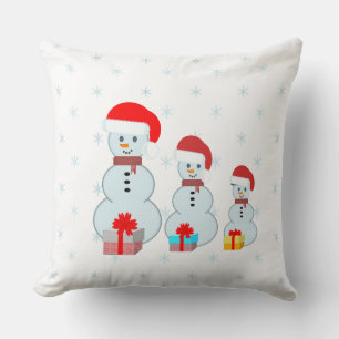 Cojín Decorativo Muñecos de nieve lindos