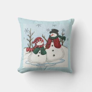 Cojín Decorativo Muñecos de Nieve Muy Divertidos