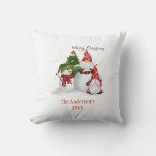 Cojín Decorativo Muñecos de nieve personalizados Gnomos Navidad