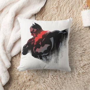 Cojín Decorativo Murciélago Batarang Carmesí