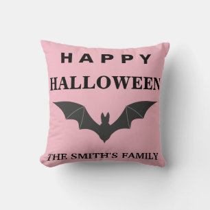 Cojín Decorativo Murciélago personalizado de feliz Halloween