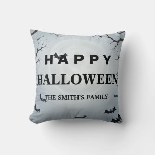 Cojín Decorativo Murciélago personalizado Feliz Halloween
