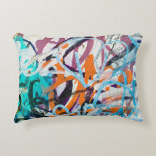 Cojín Decorativo Muro de hormigón templado, textura gruesa.