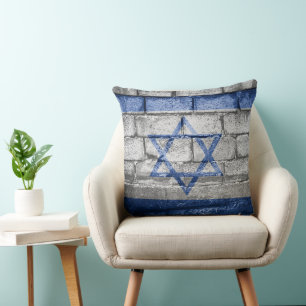 Cojín Decorativo Muro de la bandera de Israel