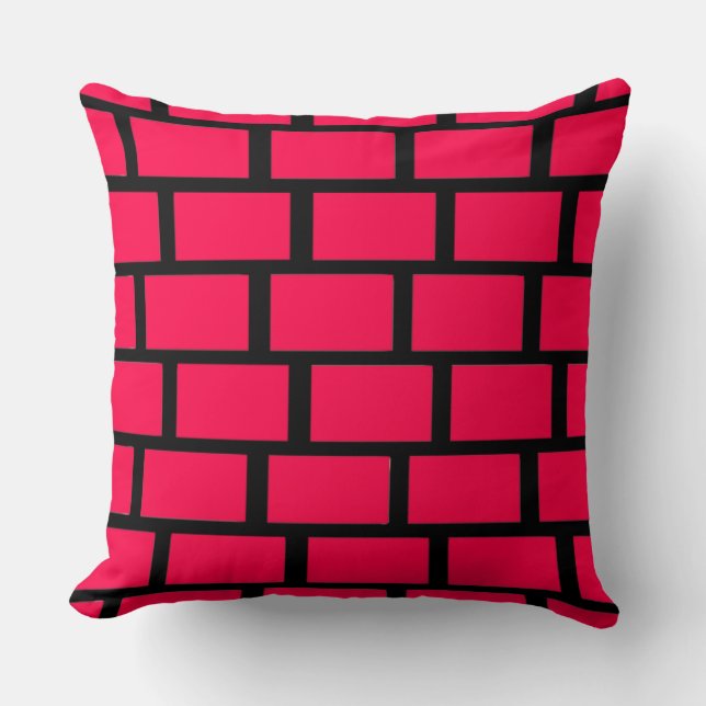 COJÍN DECORATIVO MURO DE LADRILLO ROJO (Anverso)