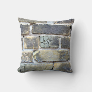 Cojín Decorativo Muro de ladrillo suave y agrietado desmoronado