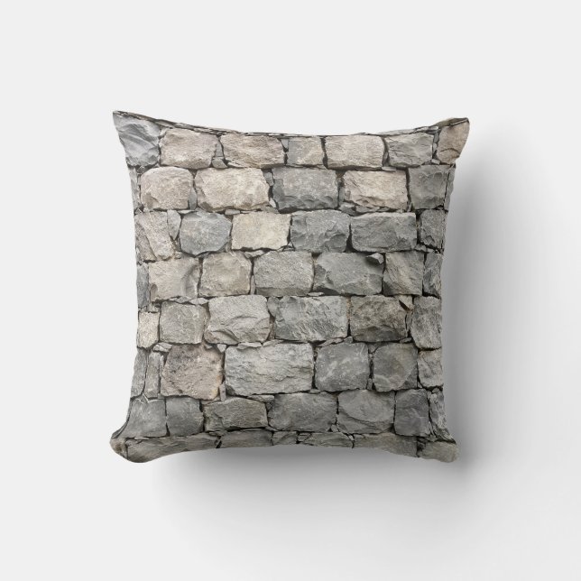 Cojín Decorativo Muro de Piedra Seca Caprichoso (Anverso)