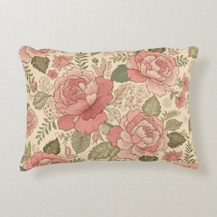 Cojín Decorativo Musa Floral Polvorienta - Estilo Batik Rosa Polvo