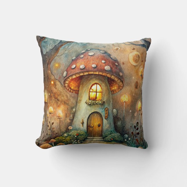 Cojín decorativo Mushroom House (Anverso)