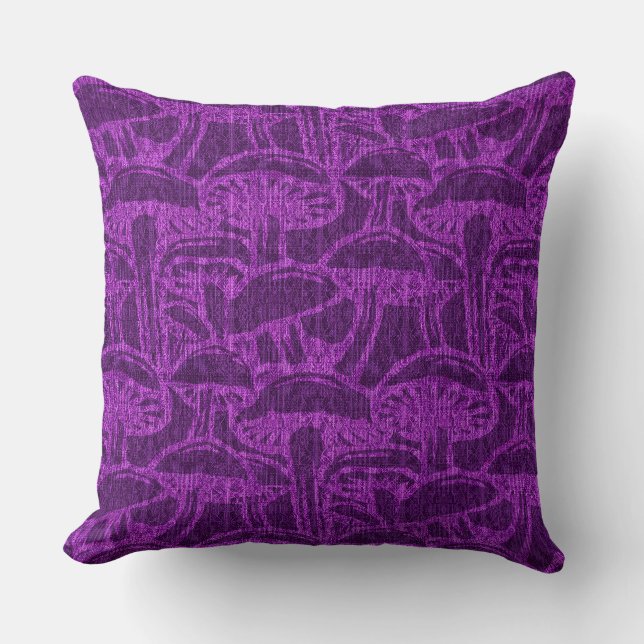 Cojín Decorativo Mushroom story pattern throw pillow (Anverso)