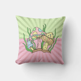Cojín Decorativo Mushrooms de arte pop retro