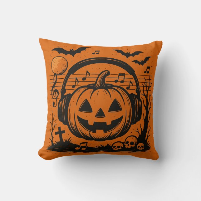 Cojín Decorativo music halloween pillow (Anverso)