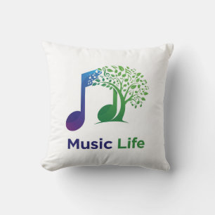 Cojín Decorativo Music Life, cuenta con un vibrante