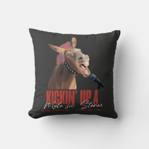 Cojín Decorativo Music Lover Punny Rockstar Donkey