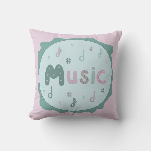 Cojín Decorativo música alegre  (Anverso)