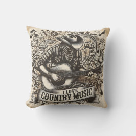 Cojín Decorativo música country.