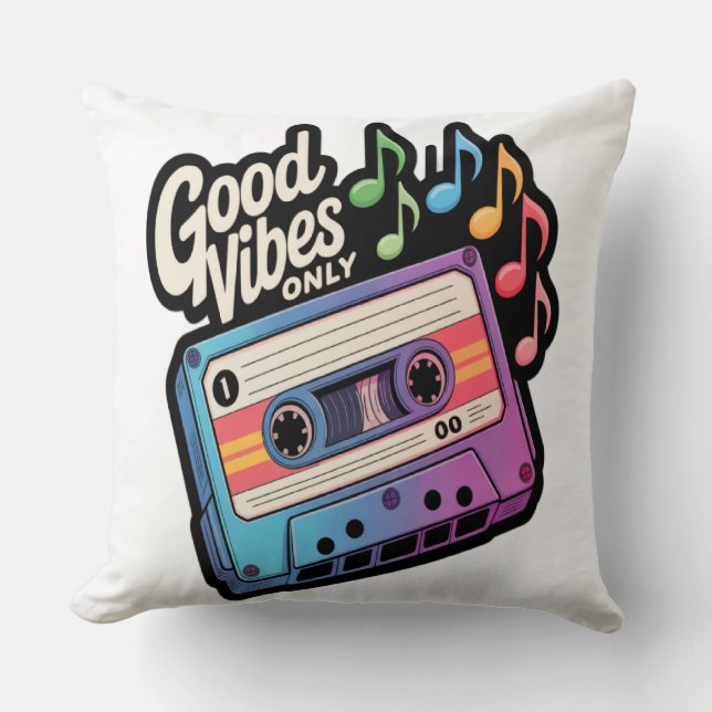 Cojín Decorativo Música de canciones (Anverso)