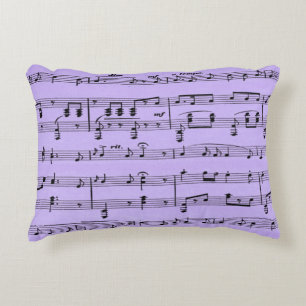 Cojín Decorativo Música de hoja púrpura