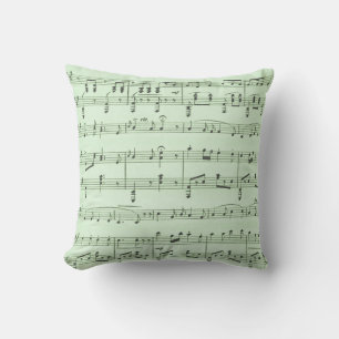 Cojín Decorativo Música de hoja verde