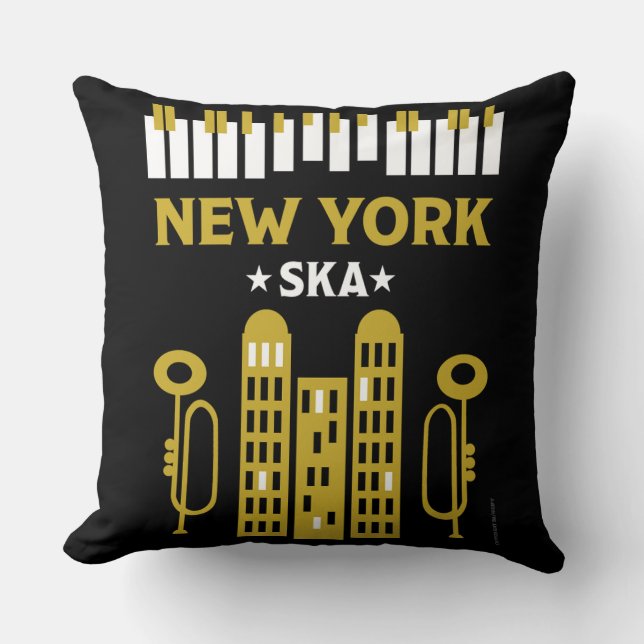 Cojín Decorativo Música de jazz de Ska (Anverso)