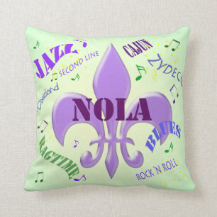 Cojín Decorativo Música de NOLA New Orleans