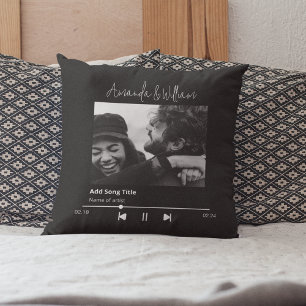 Cojín Decorativo Música personalizado y fotografía de canción