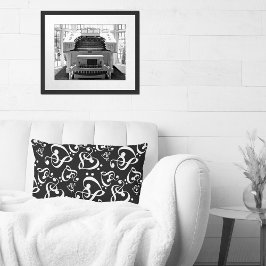 Cojín decorativo musical Treble Clef Bass Clef Hea