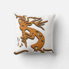 Cojín Decorativo Músico de Kokopelli a la izquierda