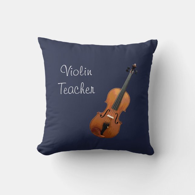 Cojín Decorativo Músico de profesor de violín (Anverso)