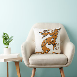 Cojín Decorativo Músico Kokopelli a la derecha