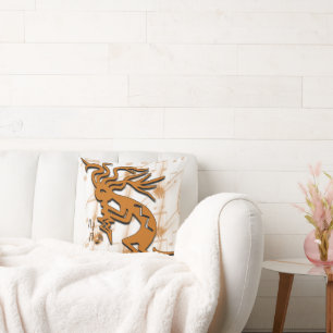 Cojín Decorativo Músico Kokopelli a la izquierda