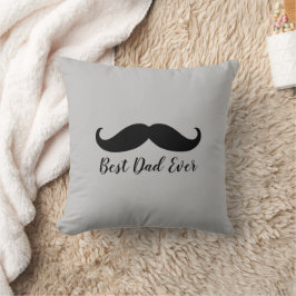 Cojín Decorativo Mustache negro y gris