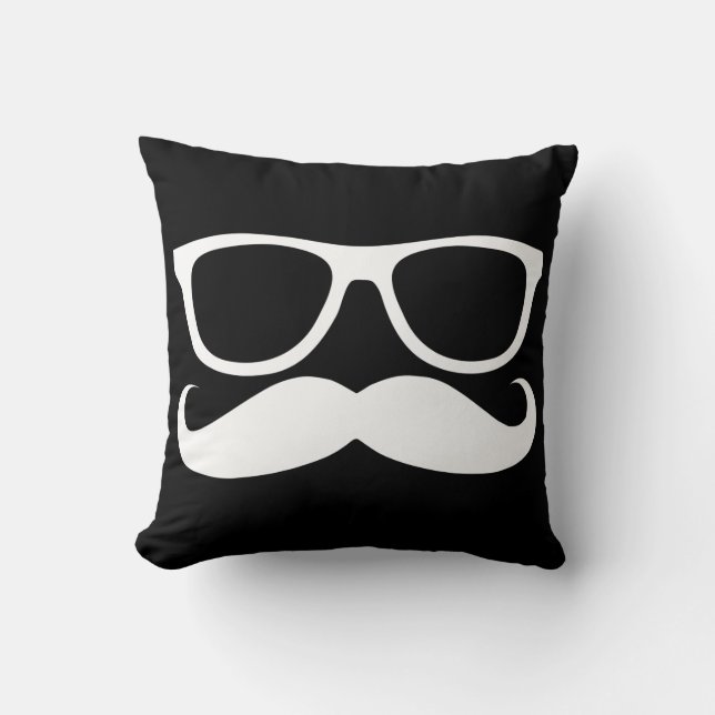 Cojín Decorativo Mustache Nerd (Anverso)