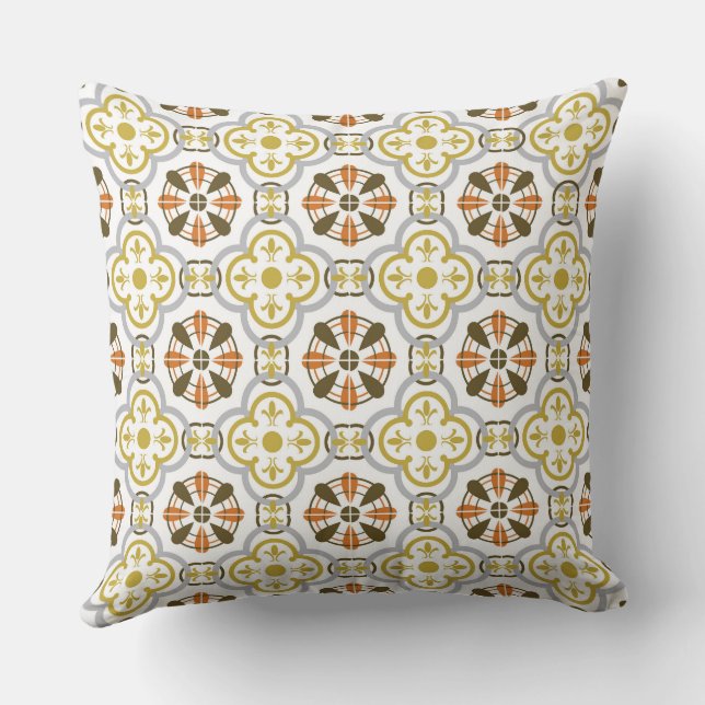 Cojín Decorativo Mustard Orange Alhambra Throw Pillow (Reverso )