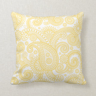 Cojín Decorativo Mustard Paisley Floral Swirl