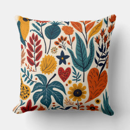 Cojín Decorativo Mustard Terracotta Botanical Scandinavian Folk