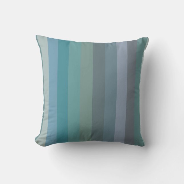 Cojín Decorativo Muted Coastal Blues & Sage Neutrals (Anverso)