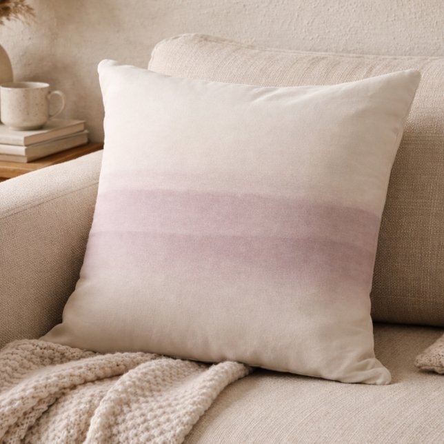 Cojín Decorativo Muted Mauve Dusk Throw Pillow (A twilight-toned accent that grounds living rooms with subtle movement)