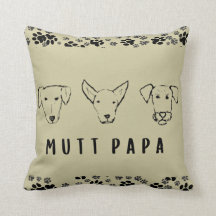 Mutt Papa Dog Pillow