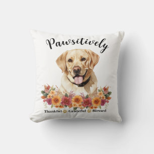 Cojín Decorativo Muy agradecido Afortunado Lindo Perro