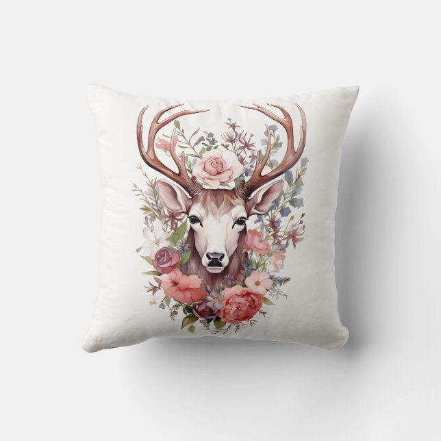Cojín Decorativo 🦌 🎄 Muy Bonito Feliz Navidad Lechuga de reno (Reverso )