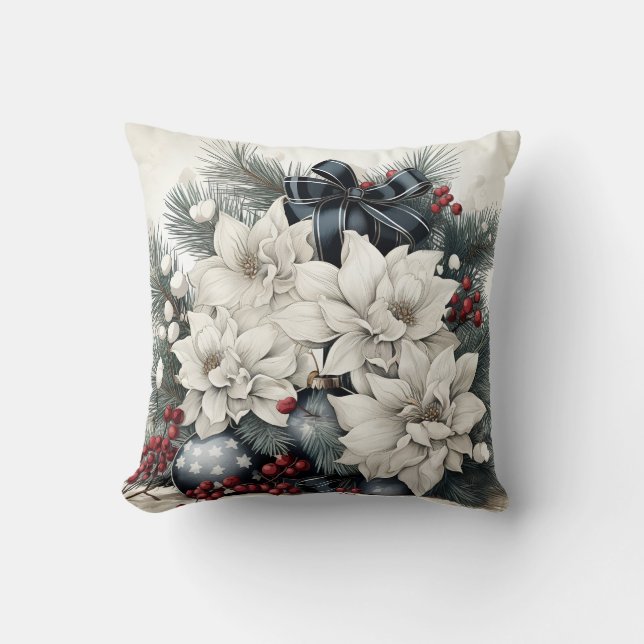 Cojín Decorativo muy bonito Feliz Navidad Pillow (Anverso)