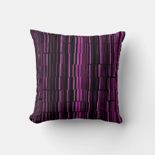 Cojín Decorativo Muy Cool Moderno Magenta Rayado
