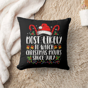Cojín Decorativo Muy Probablemente Vea Películas Navideñas Desde Ju