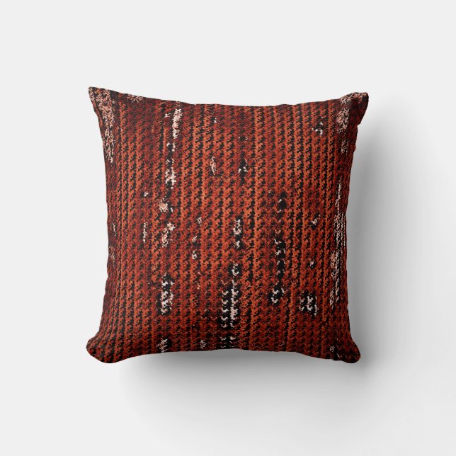 Cojín Decorativo MVB Country Faux Burlap Pattern-Burnt jB Naranja (Anverso)