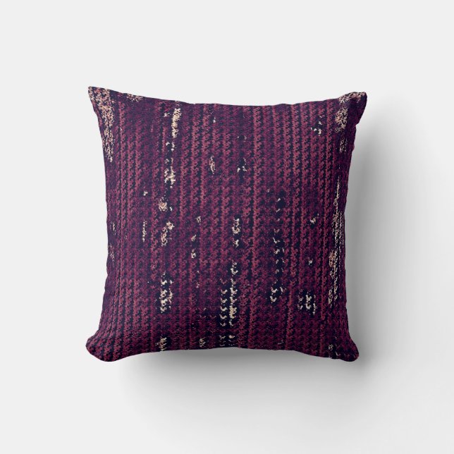 Cojín Decorativo MVB Country Faux Burlap Pattern-Purple (Anverso)