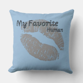 Cojín Decorativo 🔥 My Favorite Human Pillow – Romantic Lips Print 