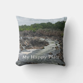 Cojín Decorativo My Happy Place Text Add Your Photo Template