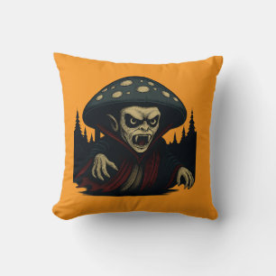 Cojín Decorativo MycoVamp- Hongos Diente Sangrante "naranja"