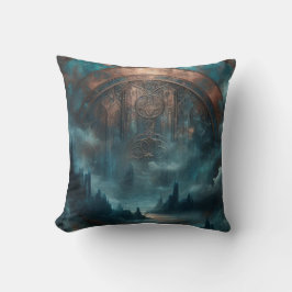 Cojín Decorativo Mystic Gothic Art - Blue Copper Patina Decorative 